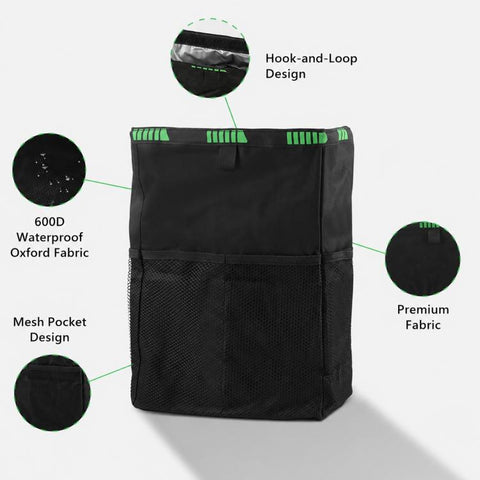 Car Storage Bag Car Back Seat Hook Garbage Can, Black Green, Black, Black Green + Trash Bags, Black + Trash Bags, Black Green + Tissue Bag