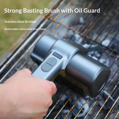 Electric Barbecue Grill Cleaning Brush with 3 Replaceable Brush Heads