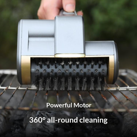 Electric Barbecue Grill Cleaning Brush with 3 Replaceable Brush Heads