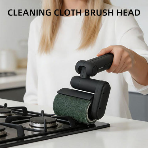 Electric BBQ Rack Cleaning Brush with 3 Replaceable Brush Heads & Gloves