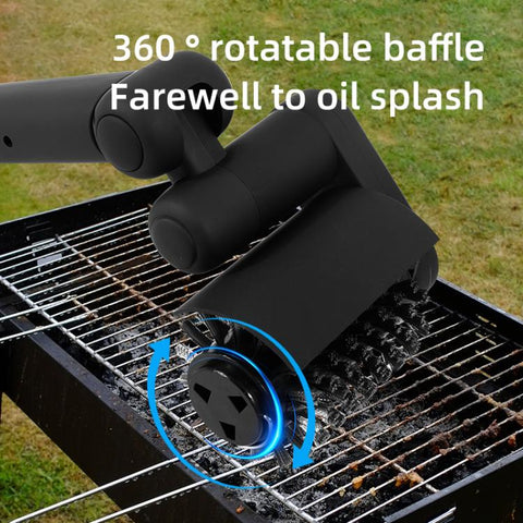 Electric BBQ Rack Cleaning Brush with 3 Replaceable Brush Heads & Gloves