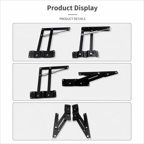 2pcs/Pack Furniture Support Lift Bracket Coffee Table Lift-Top Mechanism, Pneumatic Style, Spring Style