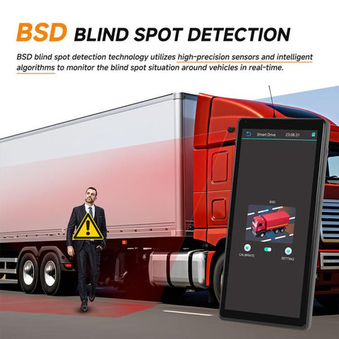 10.36 inch Trucks Electronic Rear-View Mirror Digital HD Wired Touchscreen 2 in 1 Set with BSD DVRs