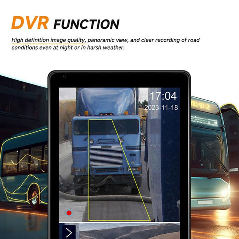 10.36 inch Trucks Electronic Rear-View Mirror Digital HD Wired Touchscreen 2 in 1 Set with BSD DVRs