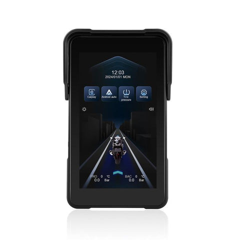 5 inch Vertical Motorcycle Portable Waterproof CarPlay GPS Navigator, Standard, Standard+Tire Pressure Monitor