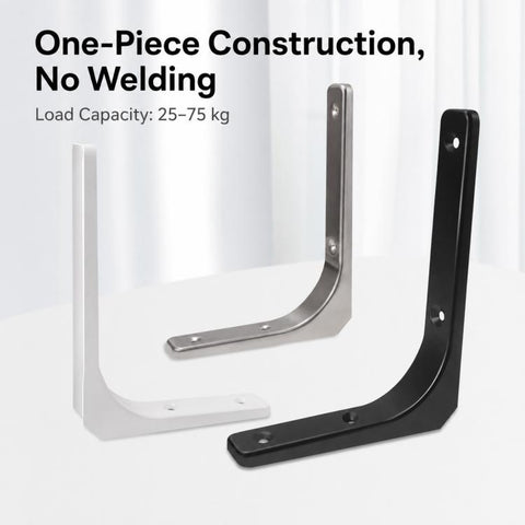 Simple Cold-Rolled Steel Right Angle Curved L-Shaped Wall Storage Shelf Support Braces, 3 inch, 4 inch, 5 inch, 6 inch, 8 inch, 10 inch, 12 inch, 16 inch