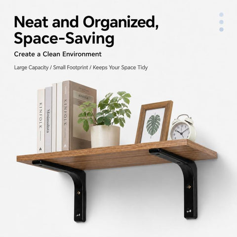 Simple Cold-Rolled Steel Right Angle Curved L-Shaped Wall Storage Shelf Support Braces, 3 inch, 4 inch, 5 inch, 6 inch, 8 inch, 10 inch, 12 inch, 16 inch