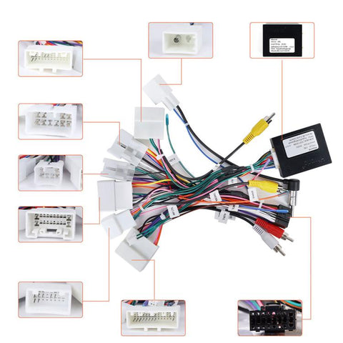 For Toyota Android Phone Large Screen Navigation Universal Power Speaker Cable, Entry-Level, High-Level
