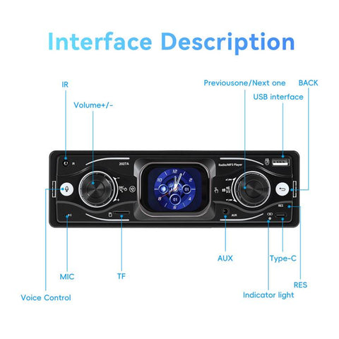 2.17 inch Car HD Touchable Screen Single Din MP5 Player, Standard, Standard+64GB memory card