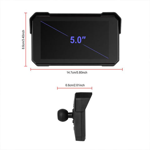 5 inch Motorcycle Wireless CarPlay and Android Auto Display Screen Navigator, Standard, with Tire Pressure Sensor