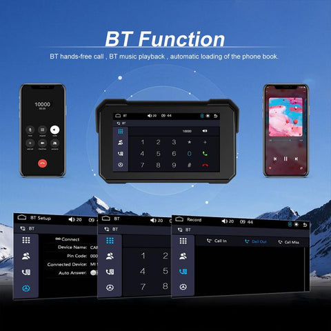 5 inch Motorcycle Wireless CarPlay and Android Auto Display Screen Navigator, Standard, with Tire Pressure Sensor