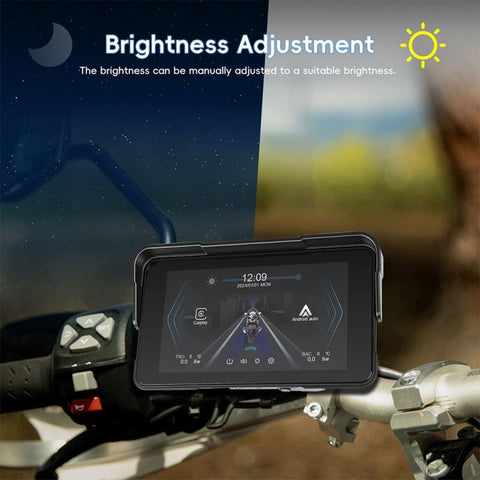 5 inch Landscape-oriented Motorcycle Wireless CarPlay and Android Auto Display Screen Navigator, Standard, with Tire Pressure Sensor