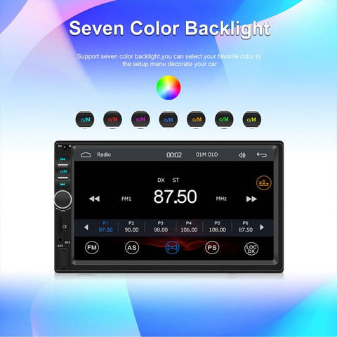 7 inch Car HD Touchable Screen Wireless Carplay Dual Spindle MP5 Player, Standard, Standard+Reversing Camera