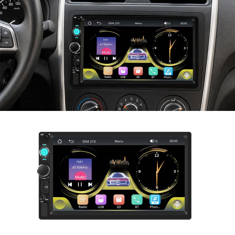 7 inch Car HD Touchable Screen Wireless Carplay Dual Spindle MP5 Player, Standard, Standard+Reversing Camera