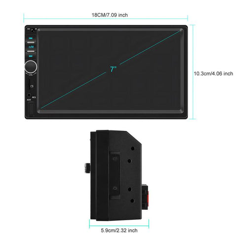 7 inch Car HD Touchable Screen Wireless Carplay Dual Spindle MP5 Player, Standard, Standard+Reversing Camera