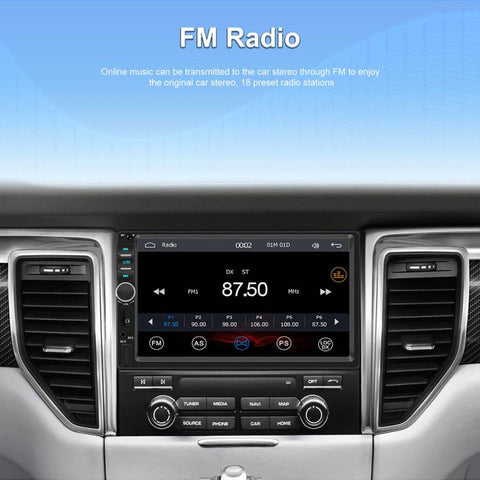 7 inch Car HD Touchable Screen Wireless Carplay Dual Spindle MP5 Player, Standard, Standard+Reversing Camera