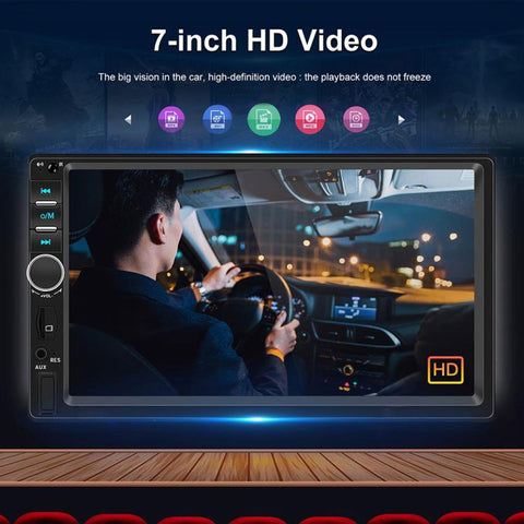 7 inch Car HD Touchable Screen Wireless Carplay Dual Spindle MP5 Player, Standard, Standard+Reversing Camera