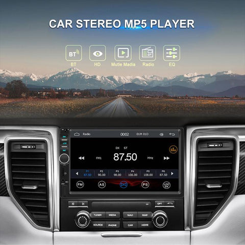 7 inch Car HD Touchable Screen Wireless Carplay Dual Spindle MP5 Player, Standard, Standard+Reversing Camera