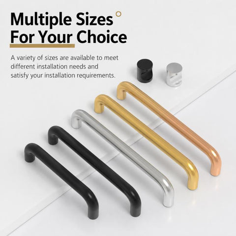 Solid Aluminum Alloy Cabinet Door Pull Handle, Furniture Handles Door Knob, 96mm, 128mm, 160mm