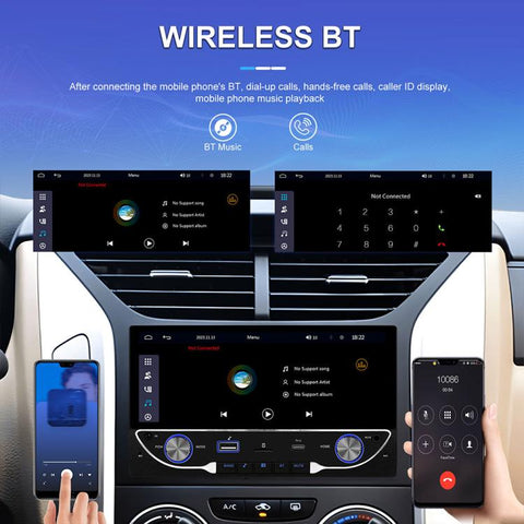 6.86 inch Car Wireless Carplay Dual Spindle MP5 Player, Standard, Standard+Reversing Camera