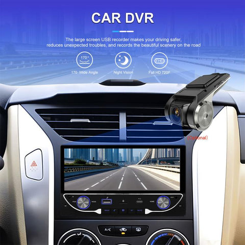 6.86 inch Car Wireless Carplay Dual Spindle MP5 Player, Standard, Standard+Reversing Camera