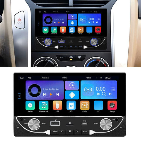 6.86 inch Car Wireless Carplay Dual Spindle MP5 Player, Standard, Standard+Reversing Camera