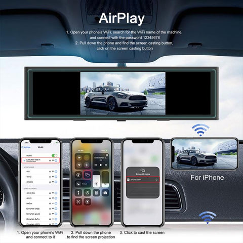 10.99 inch 4K Center CarPlay Auto Car Portable Navigation Screen, Standard, Standard+Reversing Camera