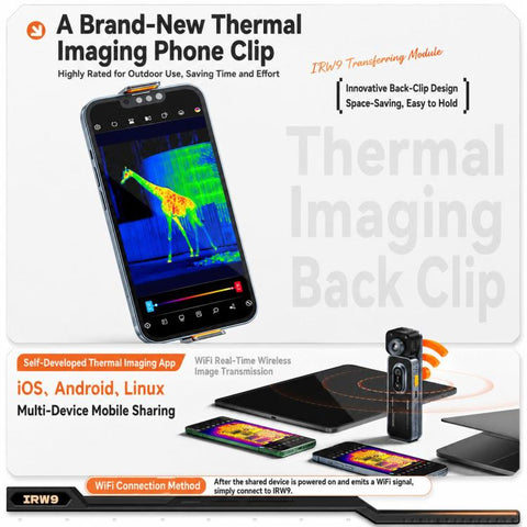 QIANLI IRW9 Back Clip Wireless Thermal Imaging Video Transmission Device