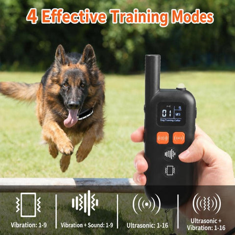 PaiPaitek PD516U-1 Ultrasonic Remote Controll Anti Barking Pet Dog Training Collar, PD516U-1