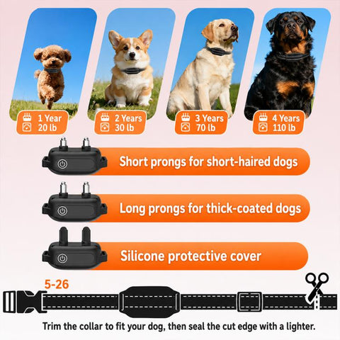 PaiPaitek PD810 Smart Anti-Tugging Dog Leash Pet Training Device Anti-Bark Collar, PD810