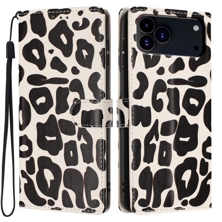 Leopard Print Wallet Vegan Leather Phone Case with Lanyard, For iPhone 18 Pro, For iPhone 18 Pro Max, For iPhone 17e / 16e, For iPhone 17 Pro Max, For iPhone 17 Pro, For iPhone 17, For iPhone Air, For iPhone 16 Pro Max