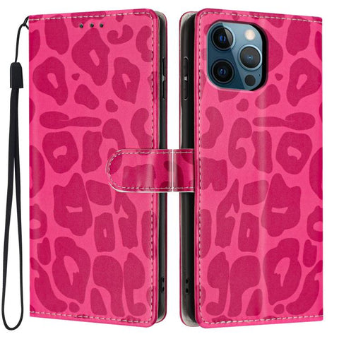 Leopard Print Wallet Vegan Leather Phone Case with Lanyard, For iPhone 14, For iPhone 14 Pro, For iPhone 14 Pro Max, For iPhone 13 Pro Max, For iPhone 13 Pro, For iPhone 13, For iPhone 12 / 12 Pro, For iPhone 12 Pro Max