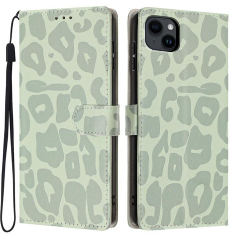Leopard Print Wallet Vegan Leather Phone Case with Lanyard, For iPhone 14, For iPhone 14 Pro, For iPhone 14 Pro Max, For iPhone 13 Pro Max, For iPhone 13 Pro, For iPhone 13, For iPhone 12 / 12 Pro, For iPhone 12 Pro Max