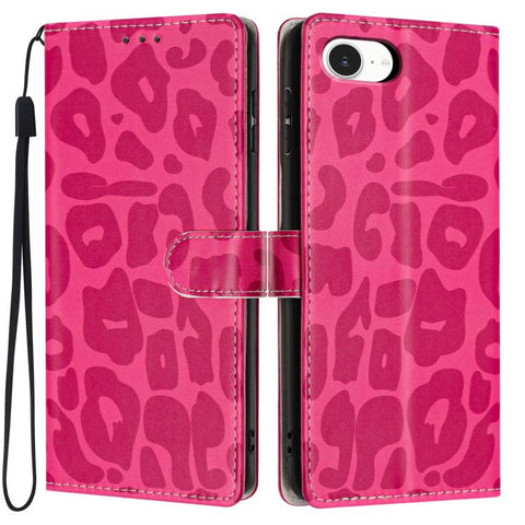 Leopard Print Wallet Vegan Leather Phone Case with Lanyard, For iPhone 18 Pro, For iPhone 18 Pro Max, For iPhone 17e / 16e, For iPhone 17 Pro Max, For iPhone 17 Pro, For iPhone 17, For iPhone Air, For iPhone 16 Pro Max