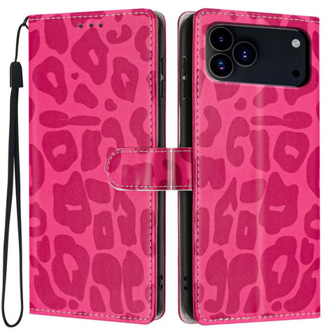 Leopard Print Wallet Vegan Leather Phone Case with Lanyard, For iPhone 18 Pro, For iPhone 18 Pro Max, For iPhone 17e / 16e, For iPhone 17 Pro Max, For iPhone 17 Pro, For iPhone 17, For iPhone Air, For iPhone 16 Pro Max