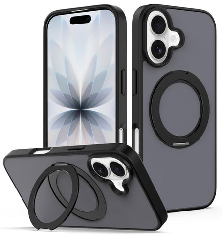 Skin Feel Revolving Kickstand Magnetic Phone Case, For iPhone 16, For iPhone 15 Pro Max, For iPhone 15 Pro, For iPhone 15, For iPhone 14 / 13, For iPhone SE 2022 / 2020 / 8 / 7, For iPhone 12 / 12 Pro