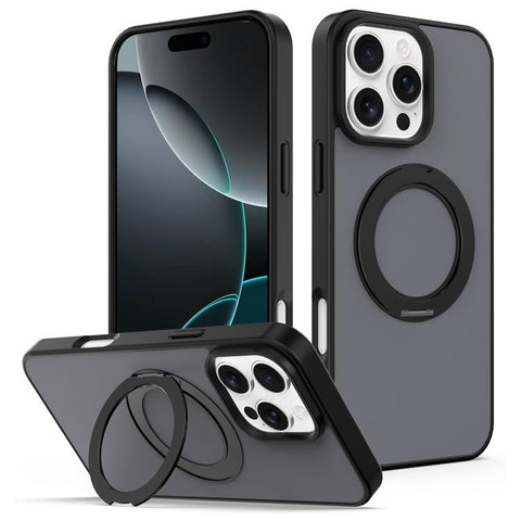 Skin Feel Revolving Kickstand Magnetic Phone Case, For iPhone 16, For iPhone 15 Pro Max, For iPhone 15 Pro, For iPhone 15, For iPhone 14 / 13, For iPhone SE 2022 / 2020 / 8 / 7, For iPhone 12 / 12 Pro