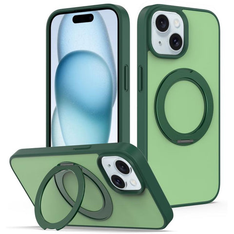 Skin Feel Revolving Kickstand Magnetic Phone Case, For iPhone 16, For iPhone 15 Pro Max, For iPhone 15 Pro, For iPhone 15, For iPhone 14 / 13, For iPhone SE 2022 / 2020 / 8 / 7, For iPhone 12 / 12 Pro