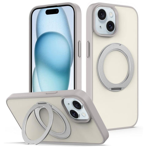 Skin Feel Revolving Kickstand Magnetic Phone Case, For iPhone 16, For iPhone 15 Pro Max, For iPhone 15 Pro, For iPhone 15, For iPhone 14 / 13, For iPhone SE 2022 / 2020 / 8 / 7, For iPhone 12 / 12 Pro
