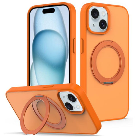 Skin Feel Revolving Kickstand Magnetic Phone Case, For iPhone 16, For iPhone 15 Pro Max, For iPhone 15 Pro, For iPhone 15, For iPhone 14 / 13, For iPhone SE 2022 / 2020 / 8 / 7, For iPhone 12 / 12 Pro