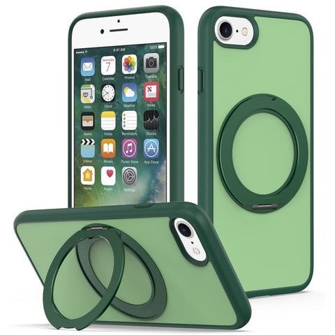 Skin Feel Revolving Kickstand Magnetic Phone Case, For iPhone 16, For iPhone 15 Pro Max, For iPhone 15 Pro, For iPhone 15, For iPhone 14 / 13, For iPhone SE 2022 / 2020 / 8 / 7, For iPhone 12 / 12 Pro