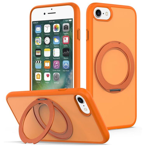 Skin Feel Revolving Kickstand Magnetic Phone Case, For iPhone 16, For iPhone 15 Pro Max, For iPhone 15 Pro, For iPhone 15, For iPhone 14 / 13, For iPhone SE 2022 / 2020 / 8 / 7, For iPhone 12 / 12 Pro