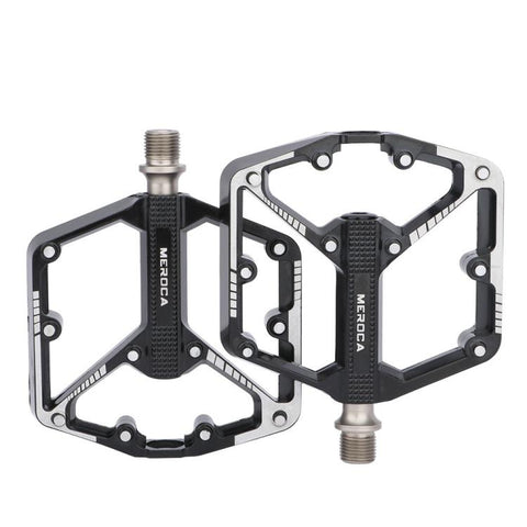 MEROCA Mountain Bike Pedals, Dual-DU Version, DU + Bearing Version, 3-Bearing Version