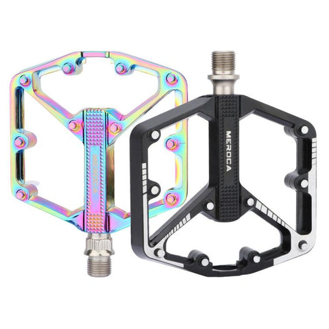 MEROCA Mountain Bike Pedals, Dual-DU Version, DU + Bearing Version, 3-Bearing Version