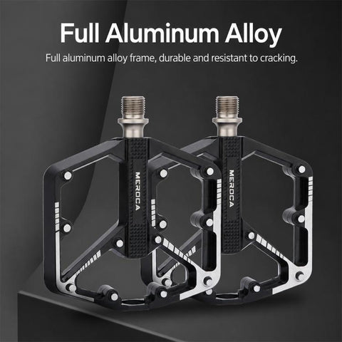 MEROCA Mountain Bike Pedals, Dual-DU Version, DU + Bearing Version, 3-Bearing Version