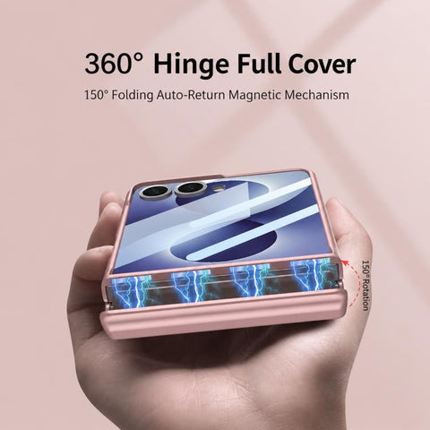 GKK Integrated HD Film Magnetic Full Coverage Flip Phone Case, For Galaxy Z Flip8 5G