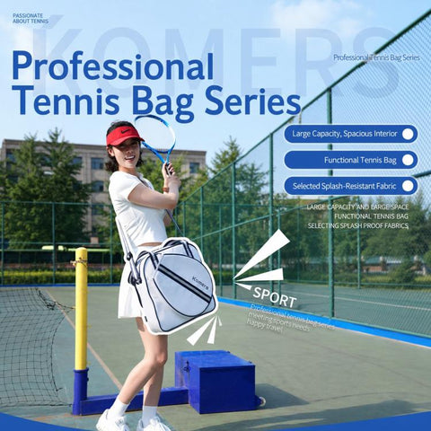 Komers Professional High-Capacity Water-Resistant Tennis Sports Bag, K372