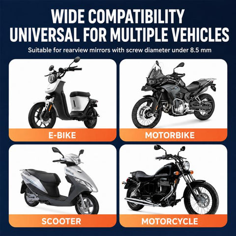 Motorcycle Phone Navigation Holder, CH11-Rearview Mirror, CH12-Handlebar