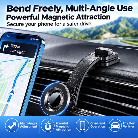 Car Adhesive Foldable Magnetic Phone Holder