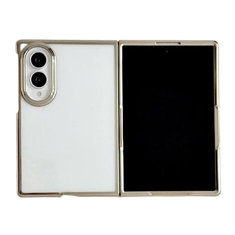 Electroplating Frame PC Transparent Phone Case, For Galaxy Z Fold8 5G